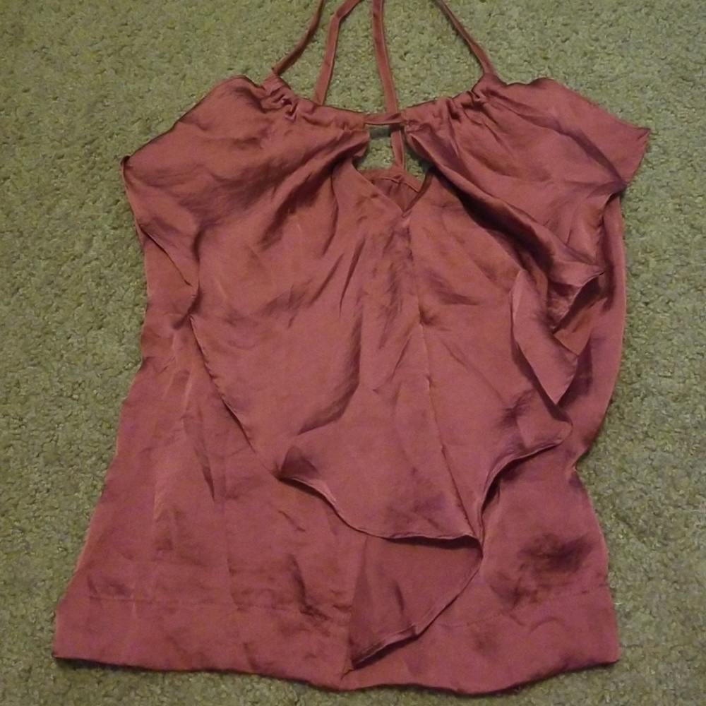 Pink silky blouse